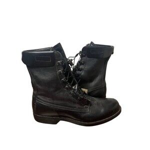 COVE SHOE CO Black Leather Military Boots Lace Up Mens Size 11 D VINTAGE 90’s